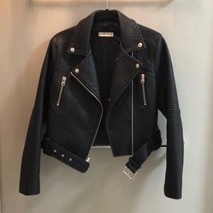 Abercrombie and Fitch women faux leather jacket